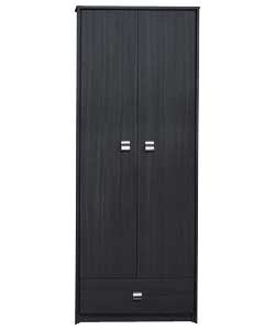 Paris Black Ash 2 Door Wardrobe