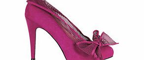 Paris Hilton Adalyn purple suede bow heels