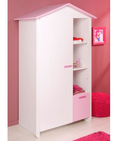 Parisot FR Biotiful Pink 1 Door Wardrobe