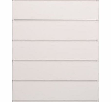 Parisot Home 5 Drawer Chest in White