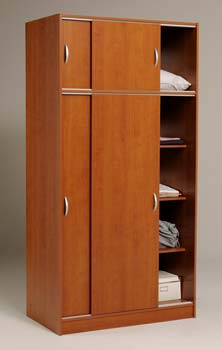Parisot Meubles Blithe Sliding 2 Door Wardrobe in Wild Cherry -