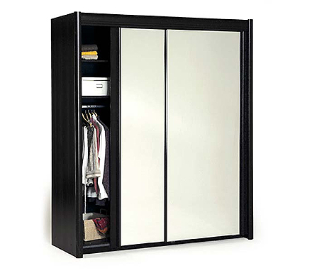 Parisot Meubles Carla Sliding Double Mirrored Wardrobe in Wenge