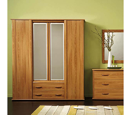Parisot Meubles Cherie 4 Door Mirrored Wardrobe