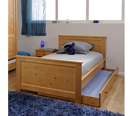 Parisot Meubles Essan Solid Pine Trundle Guest Bed - WHILE