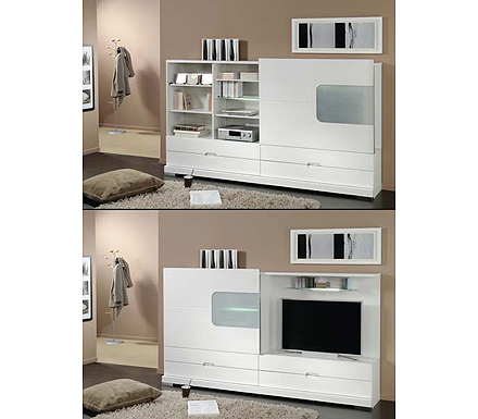 Parisot Meubles Focus You High Gloss TV Cabinet in White