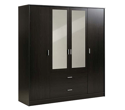 Parisot Meubles Inigo 4 Door Wardrobe in Wenge