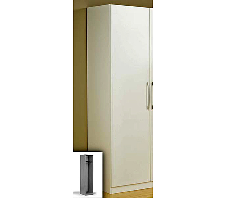 Parisot Meubles Jay 1 Door Wardrobe in White