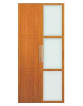 Parisot Meubles Jay 2 Door Panelled Wardrobe in Amarena Cherry