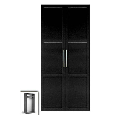 Parisot Meubles Jay 2 Door Panelled Wardrobe in Wenge