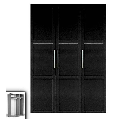 Parisot Meubles Jay 3 Door Panelled Wardrobe in Wenge