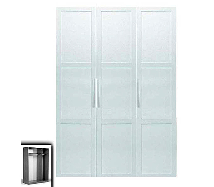 Parisot Meubles Jay 3 Door Panelled Wardrobe in White