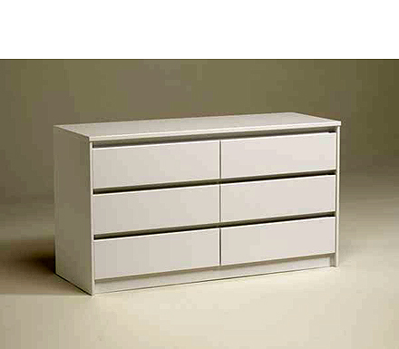 Parisot Meubles Lishman 6 Drawer Chest in White