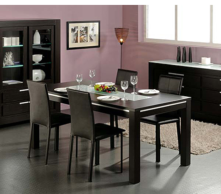 Parisot Meubles Matrix Rectangular Dining Table in Wenge - WHILE