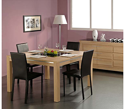 Parisot Meubles Matrix Square Dining Table in Natural Oak