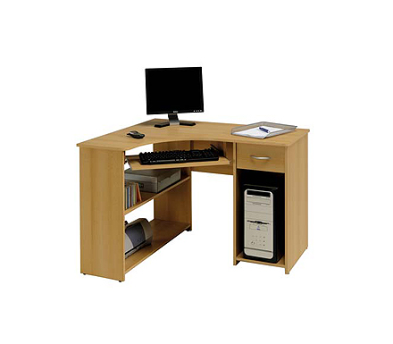 Parisot Meubles Maxi Computer Desk in Samberg Beech