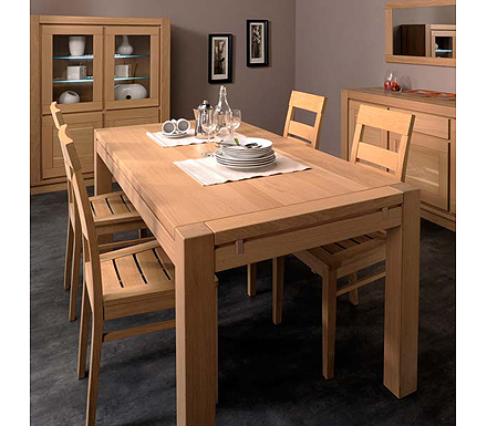 Parisot Meubles Oran Oak Rectangular Extending Dining Set