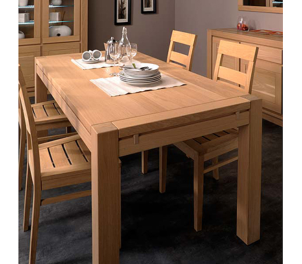 Parisot Meubles Oran Oak Rectangular Extending Dining Table
