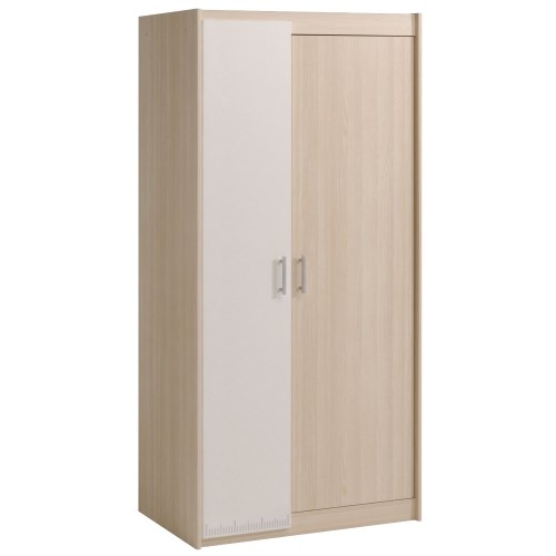 Parisot Meubles Parisot Charly 2 Door Wardrobe in Modern Ash and