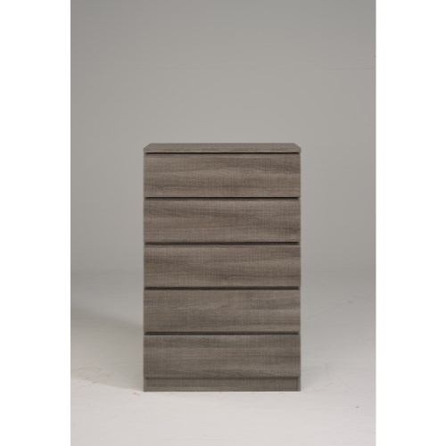 Parisot Meubles Parisot Home 5 Drawer Chest in Liquorice and Oak