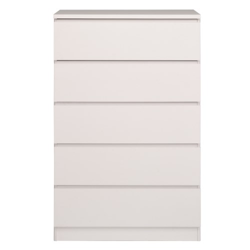 Parisot Meubles Parisot Home 5 Drawer Chest in White