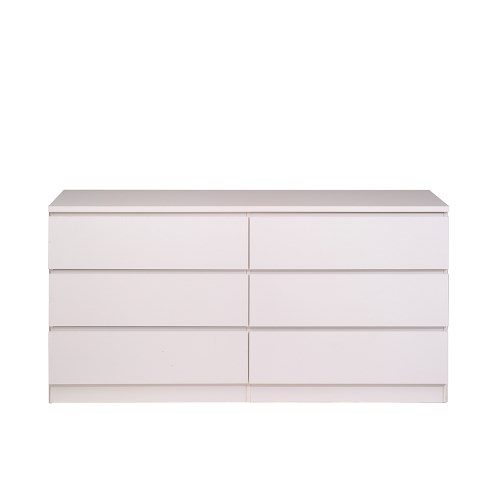 Parisot Meubles Parisot Home 6 Drawer Chest in White