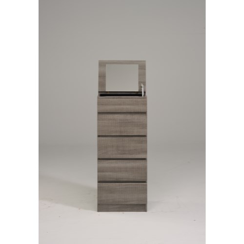 Parisot Meubles Parisot Home Tall 5 Drawer Chest in Liquorice