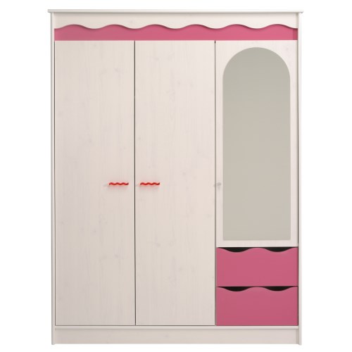 Parisot Meubles Parisot Lily 2 Door Wardrobe in White Lasur Pine