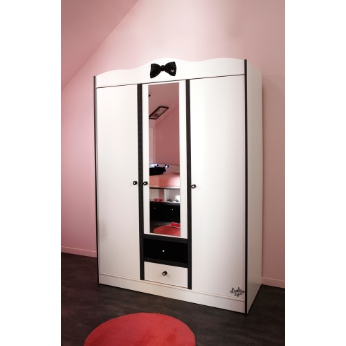 Parisot Meubles Parisot Lovely Light 3 Door 2 Drawer Wardrobe in