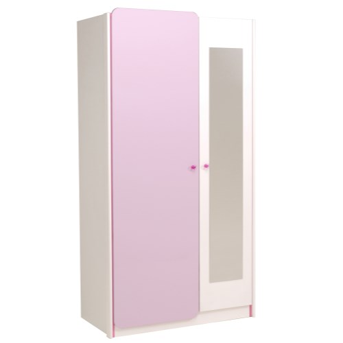 Parisot Meubles Parisot Mademoiselle 2 Door Wardrobe in Pink
