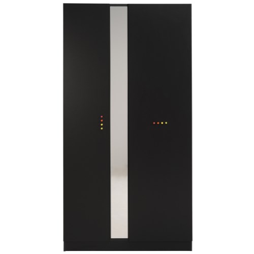 Parisot Meubles Parisot Rainbow 2 Door Wardrobe in Black Stipple