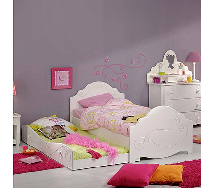 Parisot Meubles Polyanna White Trundle Guest Bed
