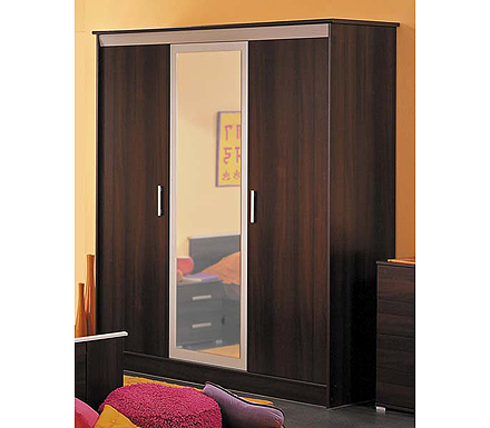 Parisot Meubles Rio 3 Door Wardrobe in Dark Walnut