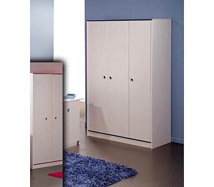 Parisot Meubles Snoopy Pink or Blue 3 Door Wardrobe