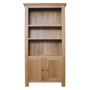Park Lane Oak bookcase with cupboards furniture