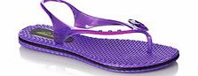 Purple jewel jelly sandals