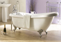 Park Lane Slipper Roll Top Bath with Chrome Feet