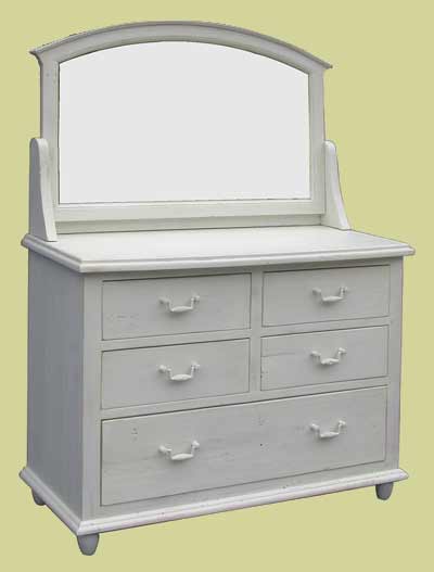 Ivory Dressing Table and Mirror