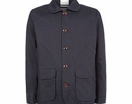 Parka London Rene navy pure cotton blazer