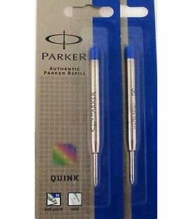 Parker ball pen refill BLUE twin pack medium