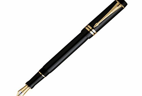 Parker Duofold Gold Trimmed Fountain Pen, Black