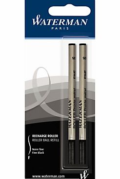 Parker Waterman Rollerball Pen Refills, Black,