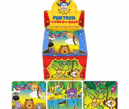 Party Accessories 6 Jungle Animal Puzzles Toys Gift Favours Childrens Kids Party Bag Fillers