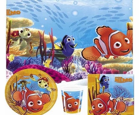 Party Bags 2 Go Disney Finding Nemo Party Tableware Pack for 8