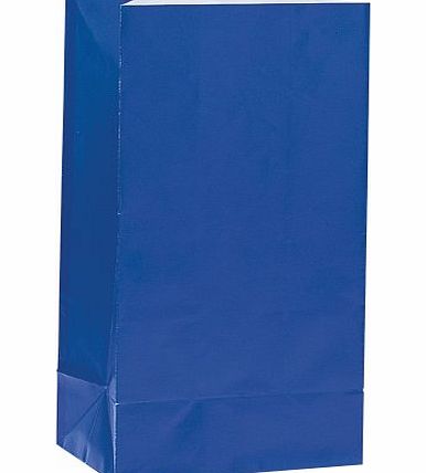 Party Bags Royal Blue Paper Party Bags (Pack Of 12)