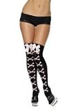 Party Packs Stockings Black Knee High with Pink Cross-Bones and Bow