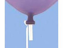 Party Supplies Online 50 Balloon Self Seal Valves with Ribbons For Use With Helium Only