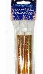 Party Time Gold Sparkling Ice Fountain Candles - Pack of 2