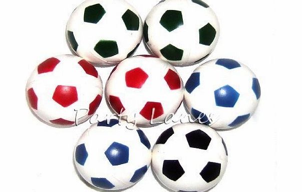 Partyrama 10 x Bouncy Footballs - Boys Party Bag Fillers
