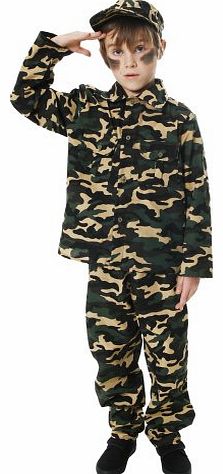 Army Boy Childrens Costume - Boys Large Size