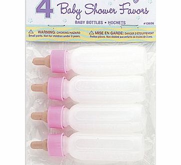 Partyrama Favors Pink Baby Bottles - Pack of 4